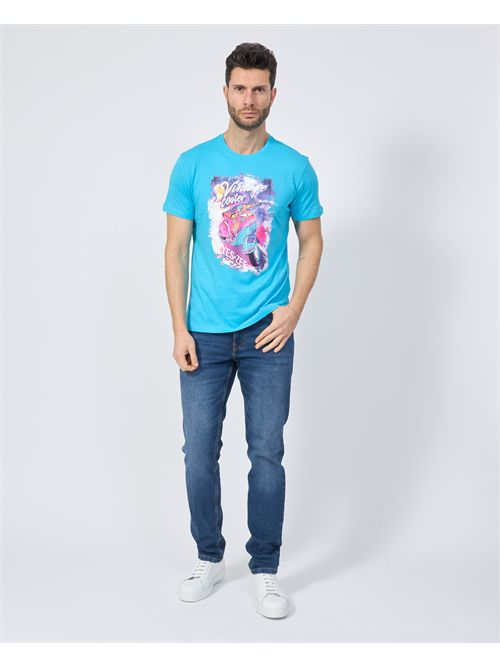 Yes Zee Men's T-Shirt with Scooter Print YES ZEE | T727-SG070743